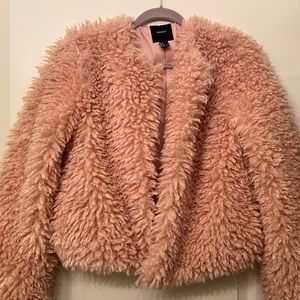 Furry Open Front Jacket